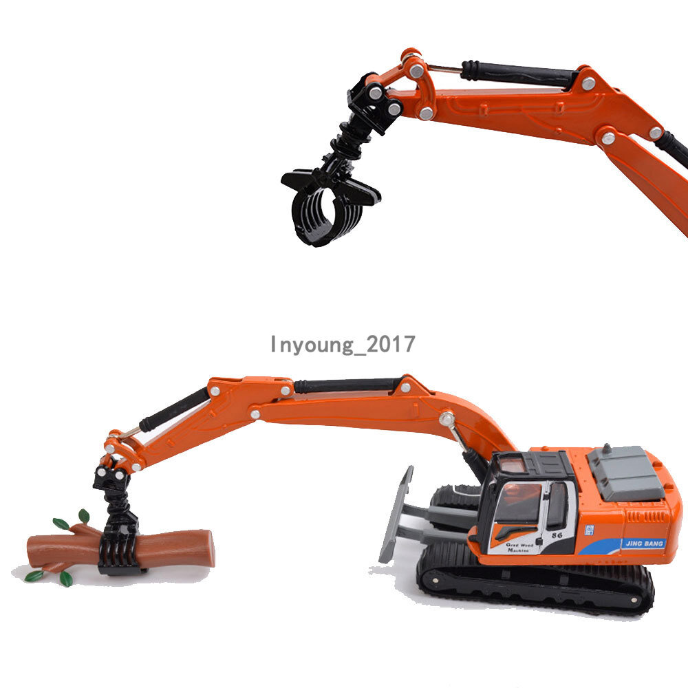 5.9″ Wood Grabber Machine Construction Vehicle Diecast Toys for Boys Kids Gifts
