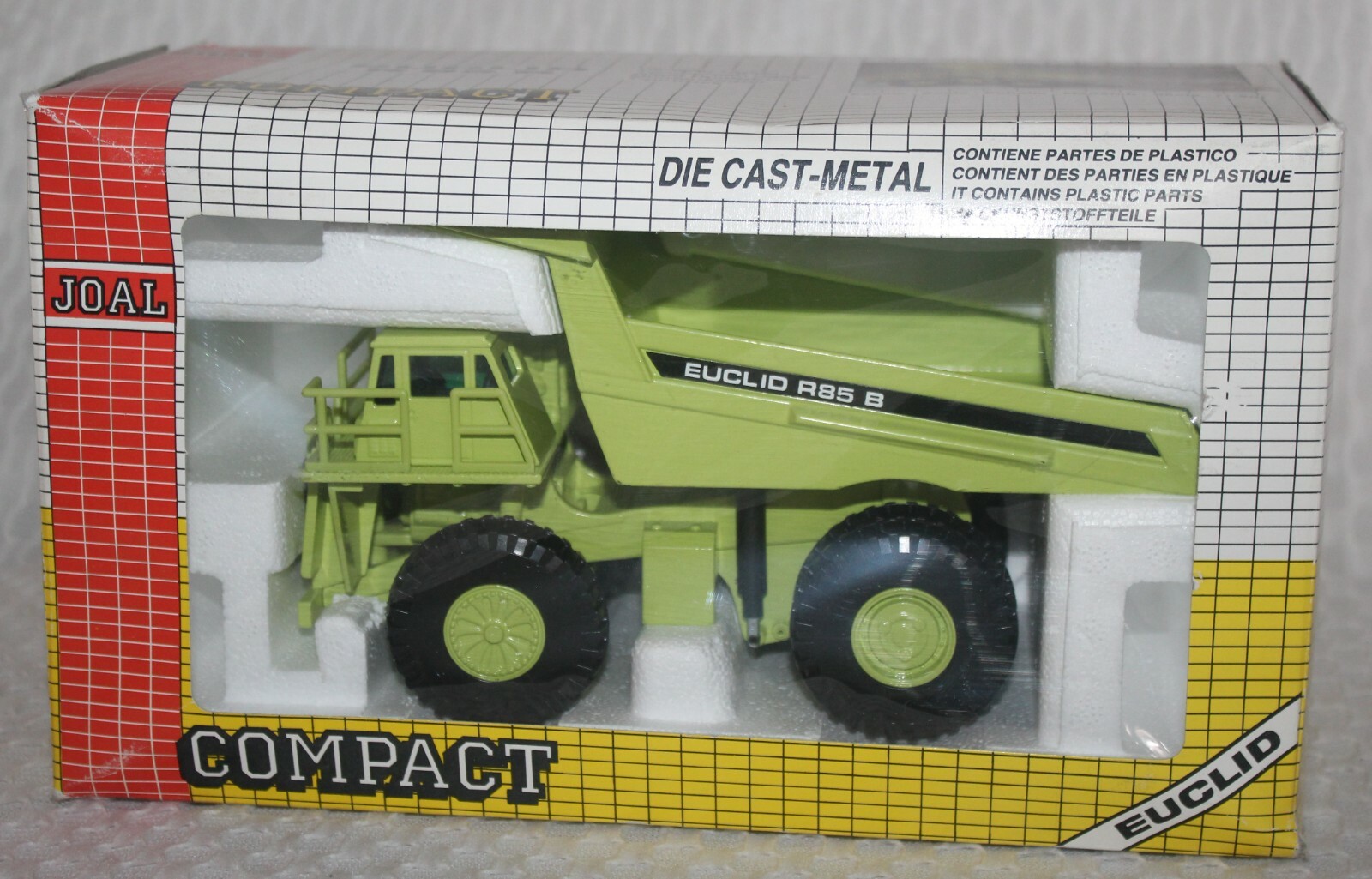 Vintage Joal Compact 1/50 Die Cast Euclid R85 B Dump Truck Green NIB