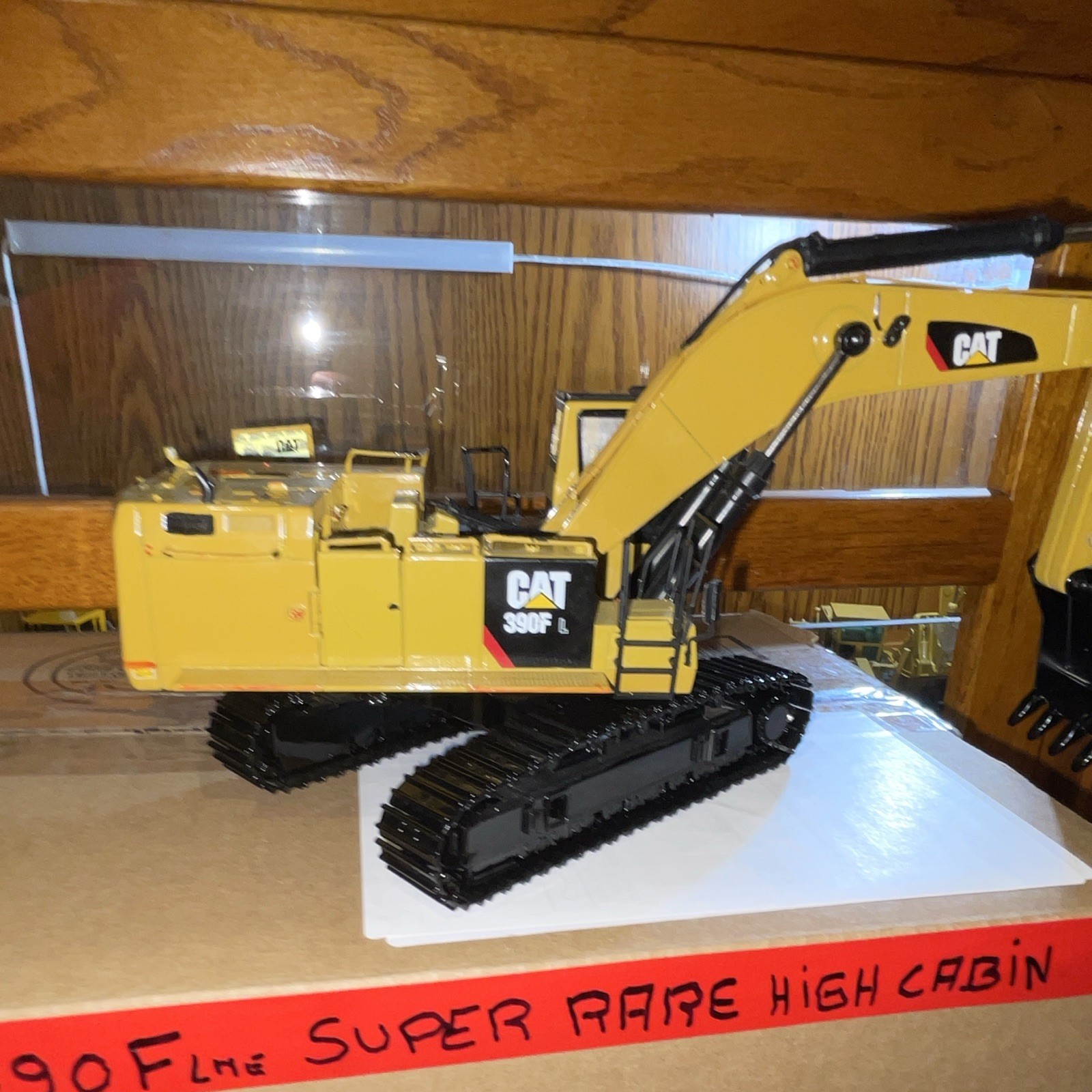 CAT 390F L Tracked Excavator Diecast Model Yellow Black Construction
