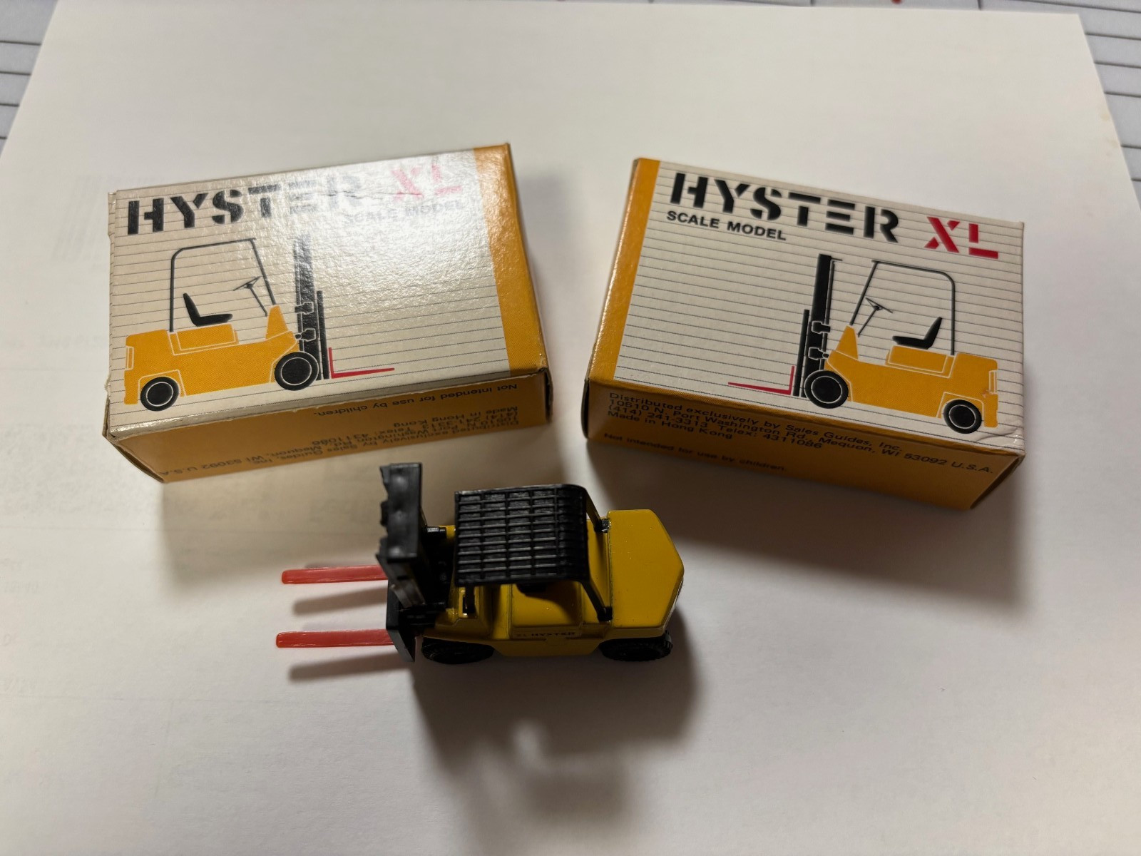 Hyster XL Scale Model Forklift Truck Sales Guides Inc. WI Adult Collectible Toy
