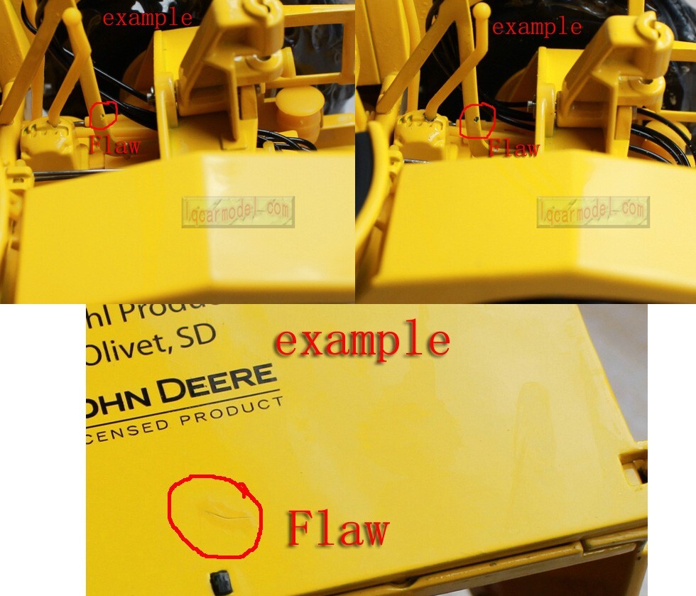 1/24 john deere 840 diesel 400 Elevating Scraper Diecast By Reuhl / flaw