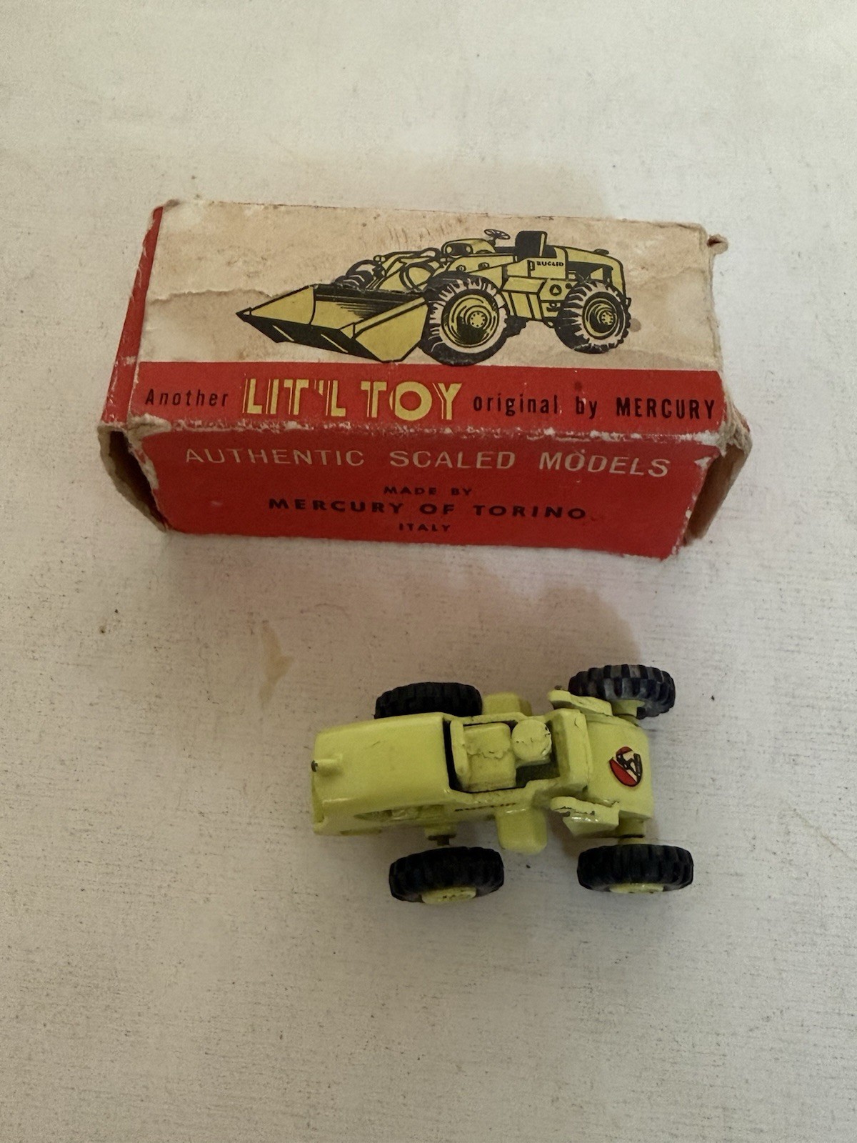 Mercury Of Italy Lit’l Toy L-30 Tractor Shovel w/Box Euclid Torino See Pics