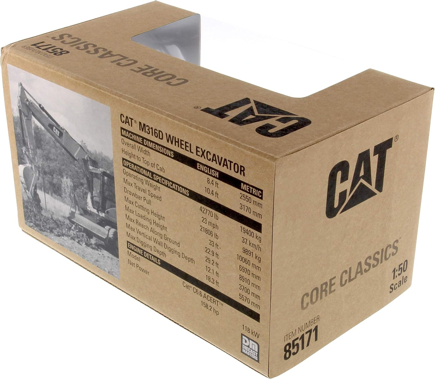 1:50 Caterpillar M316D Wheel Excavator – Core Classics Series 85171C