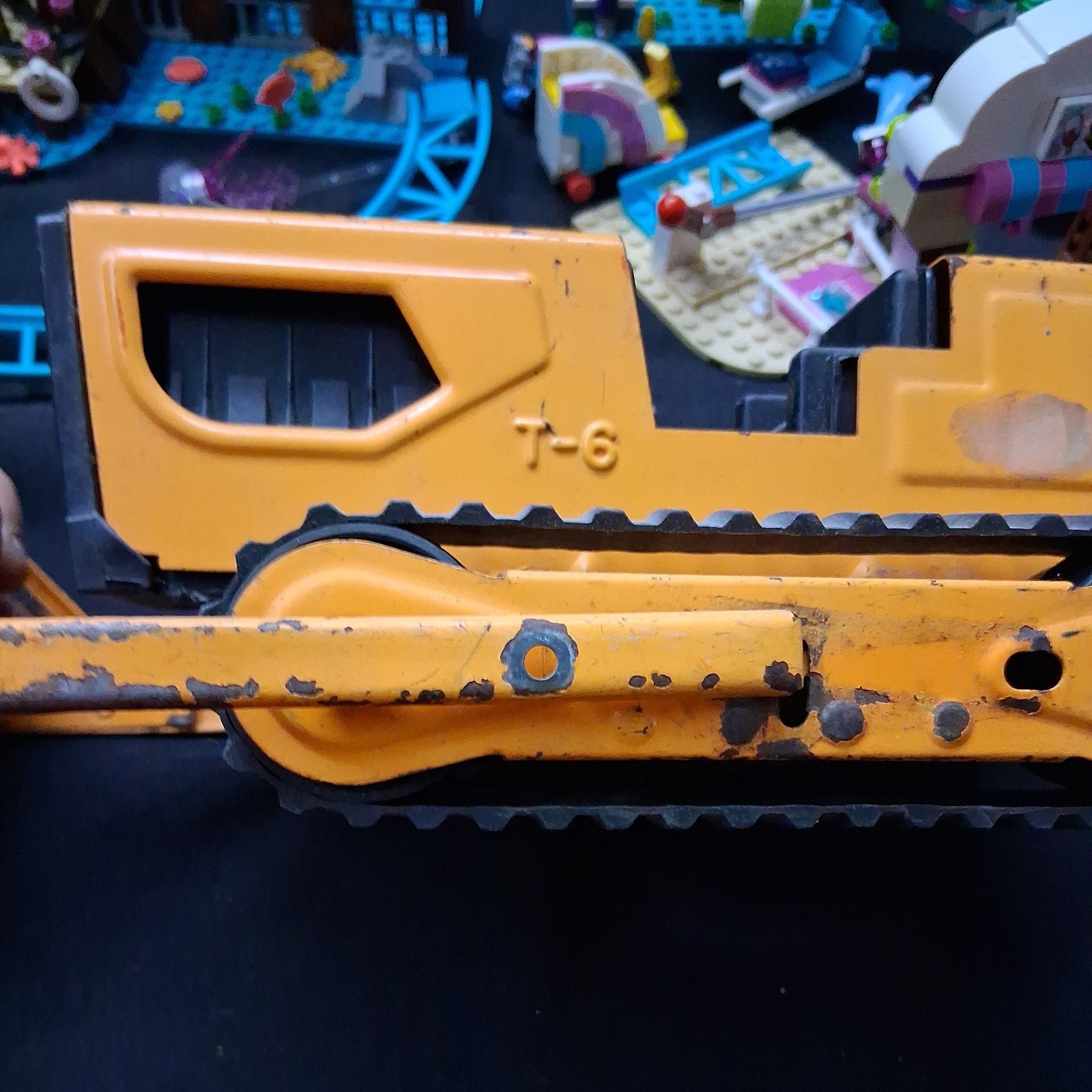 Vintage Tonka T-6 Bulldozer 70’s Movable Blade Rubber On Tracs all Orginal