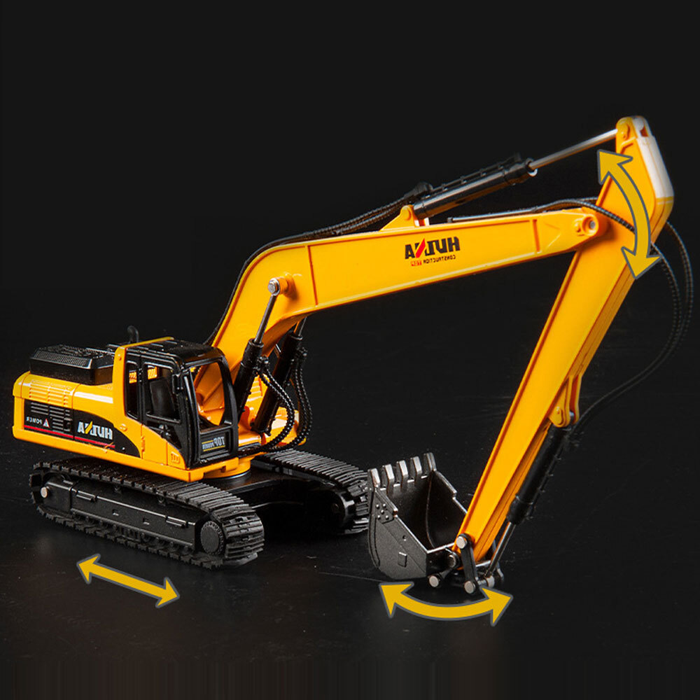 1:50 Excavator Construction Vehicle Model Diecast Toy Truck Boys Toys Kid Yellow