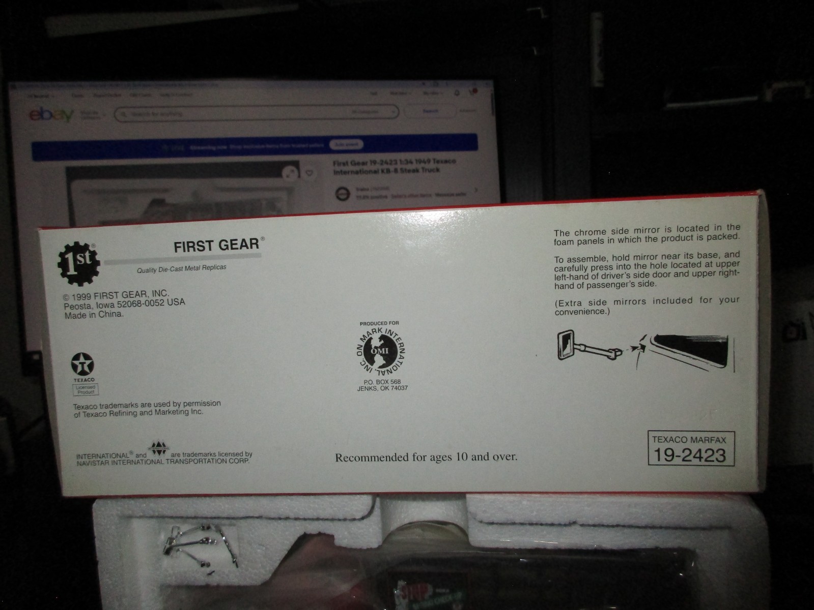 First Gear-TEXACO 1949 INTERNATIONAL KB-8 STAKE TRUCK 1/34 #19-2423 NEW