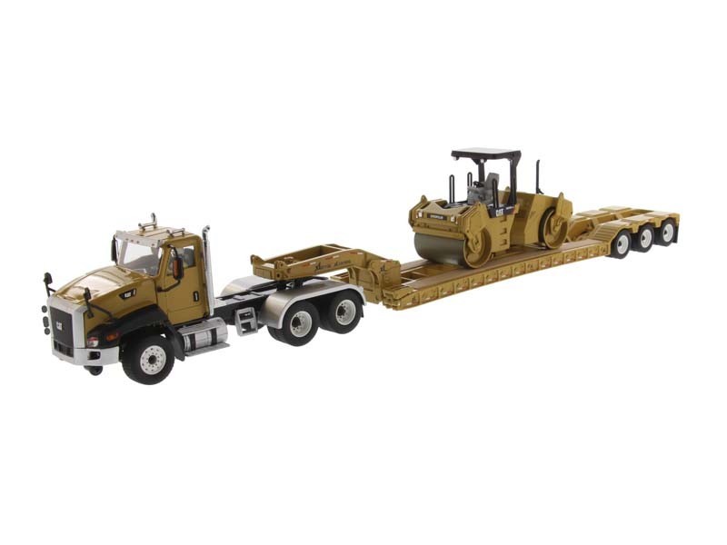 CAT CT660 Day Cab w/ Trailer & CB-534D 1:50 Scale – Diecast Masters 85601C