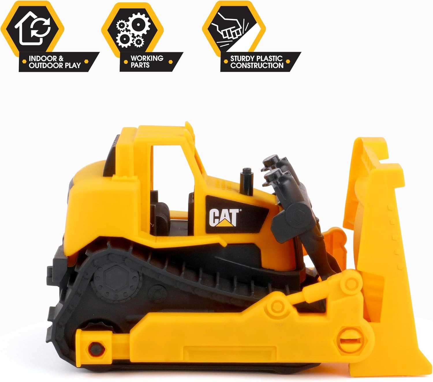 Cat Construction Fleet Bulldozer Toy for Kids 10 Inch Plastic Vehicle
