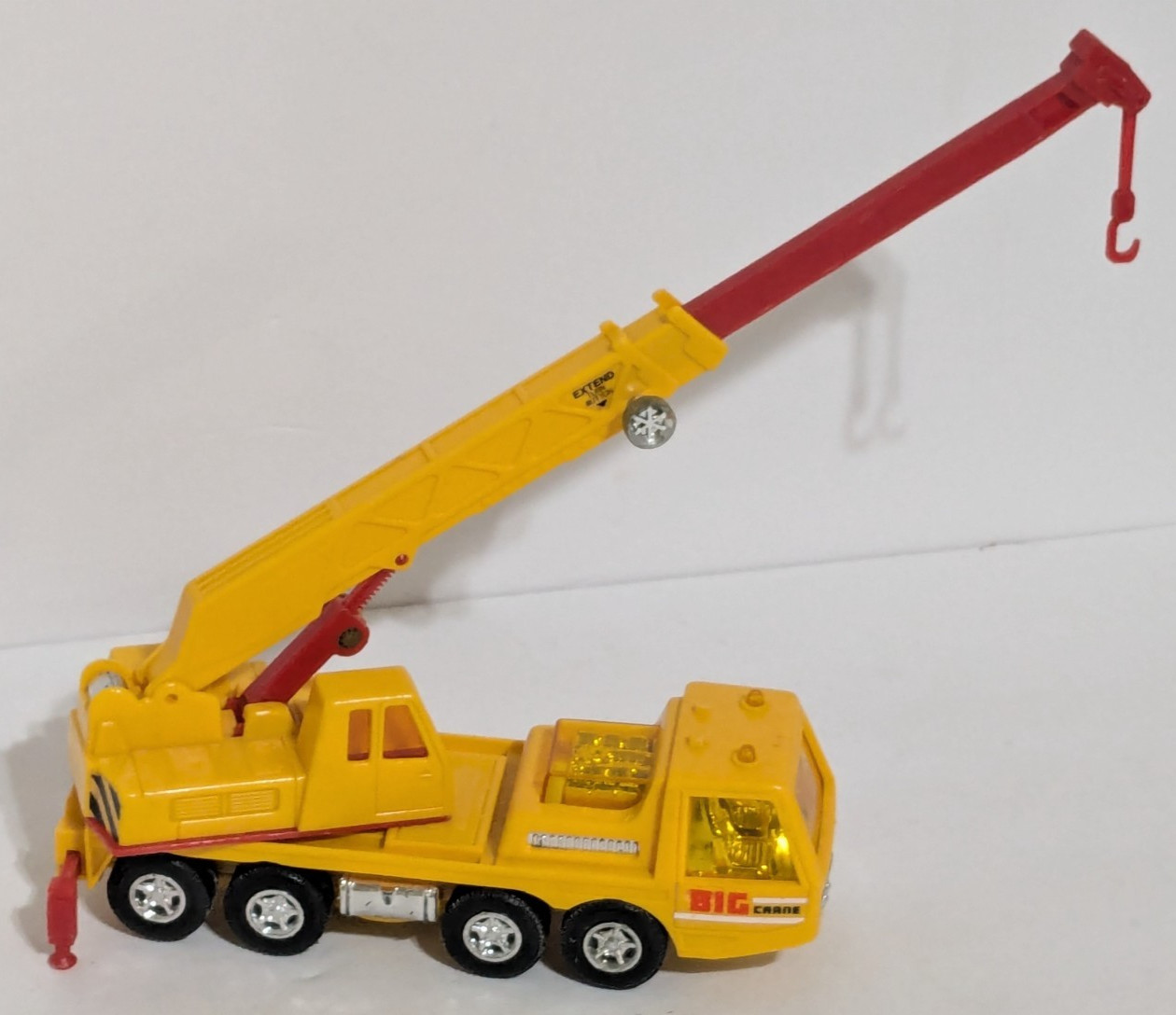Vintage Toy Crane Truck. “Big Crane” “P.W.D 4136” Made in Hong Kong