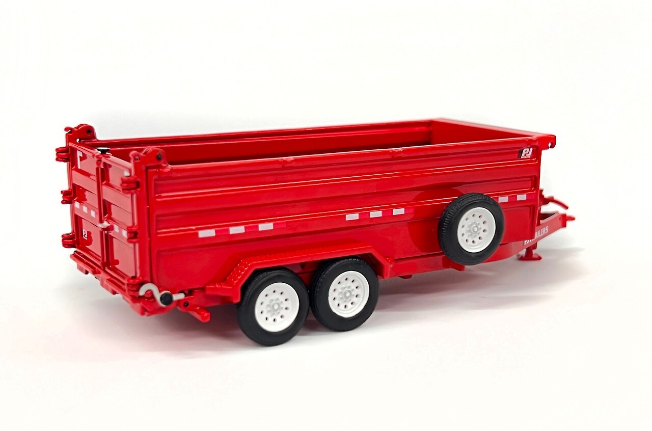 PJ Trailers DM Dump Trailer – Red – Weiss Bros 1:50 Scale Model #035-1402 New