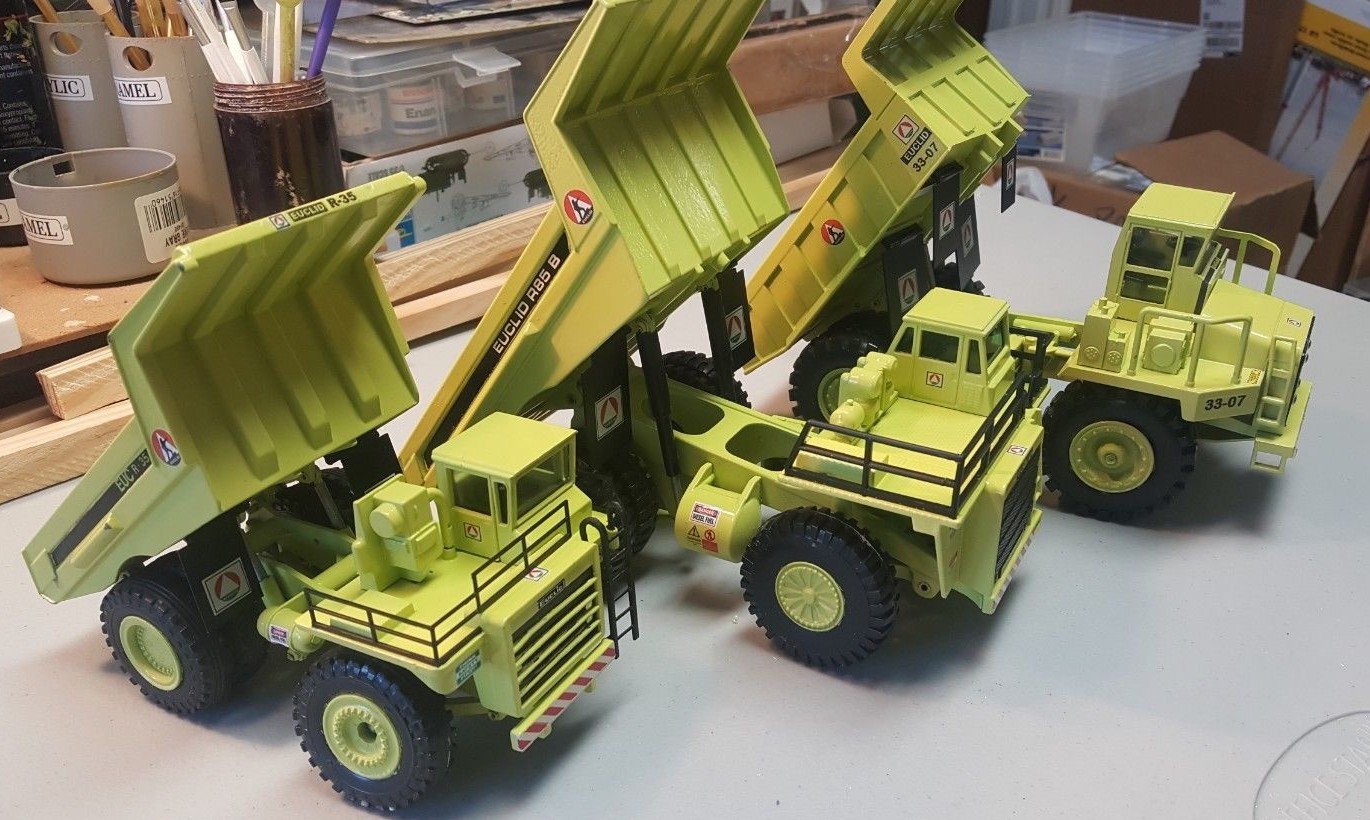 3 x EUCLID / TEREX Dump Trucks 33-07 / R-85B / R-35 $$$ FREE SHIPPING!!