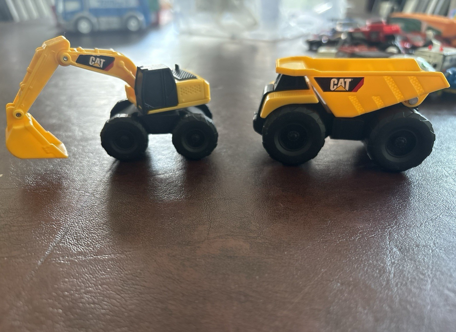 CAT Construction Toy Lot Yellow & Black Excavator and Dump Truck
