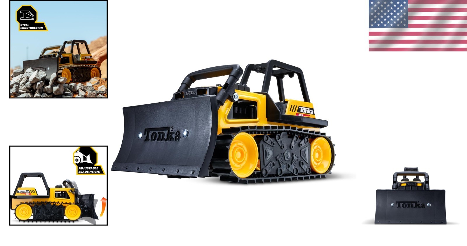 Sturdy Yellow Bulldozer Construction Truck – Toy for Creative Kids Ages 3 and Up