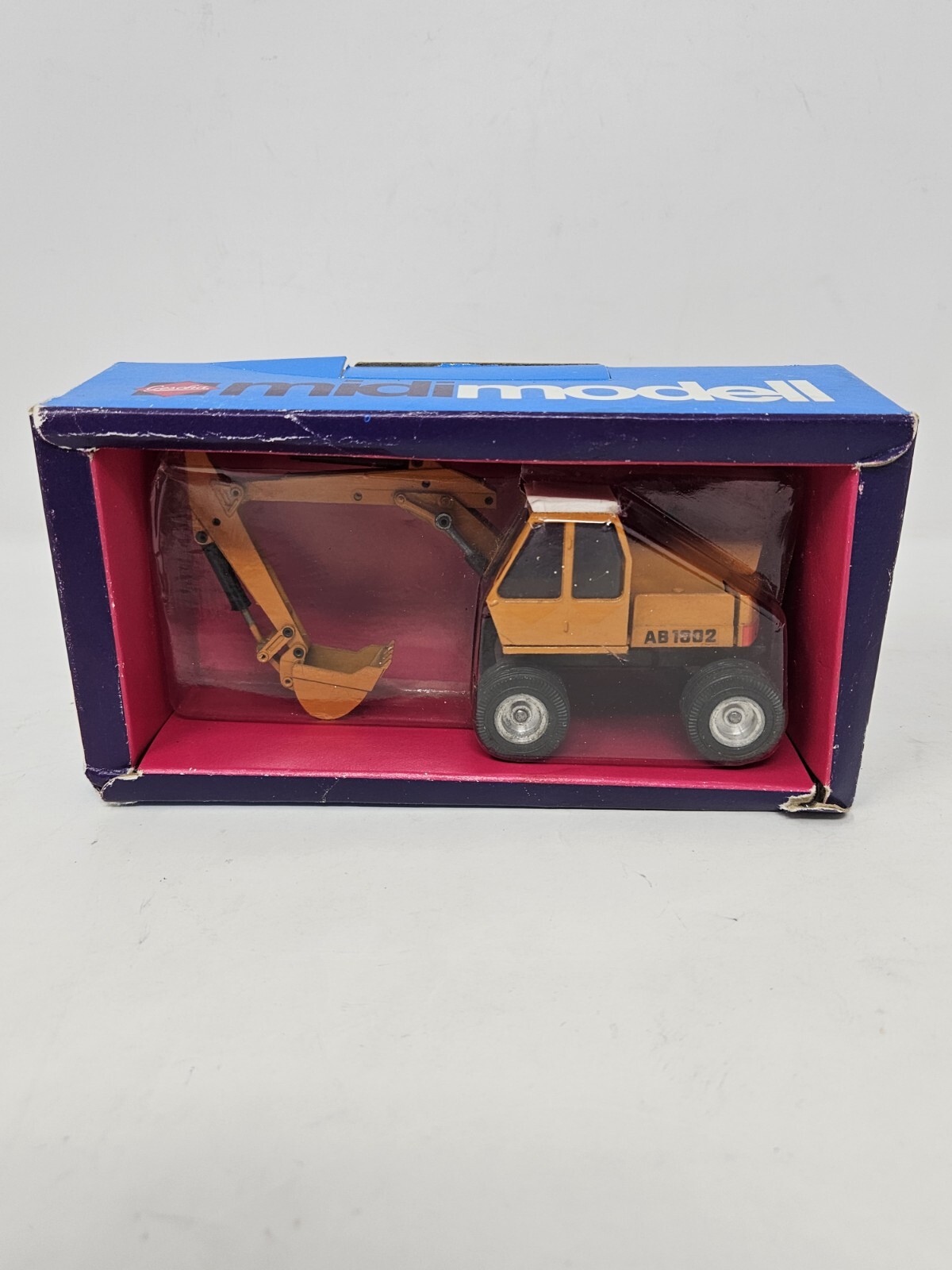Vtg GESCHA MIDI MODELL Type 290 ATLAS AB1302 1:50 EXCAVATOR w/BOX~W. GERMANY