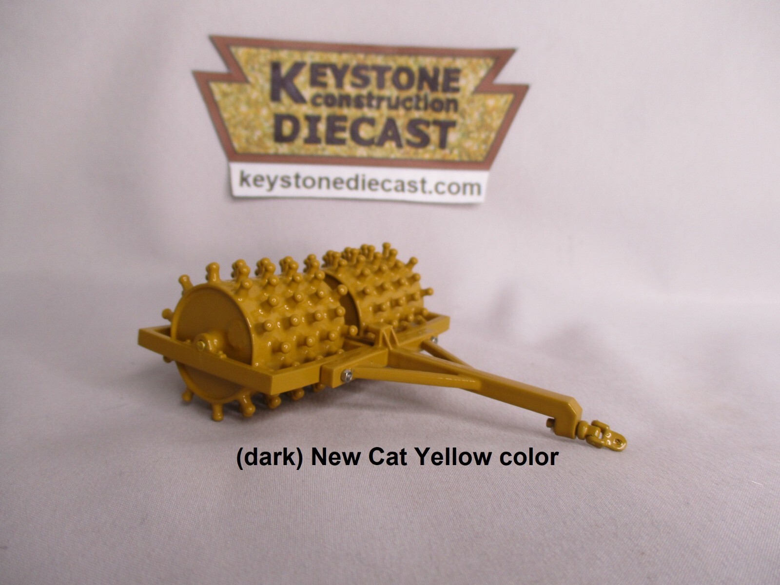 }MBM Model Tandem Sheepfoot Roller, New Cat yellow – 3D Printed 1/48 (030-D)