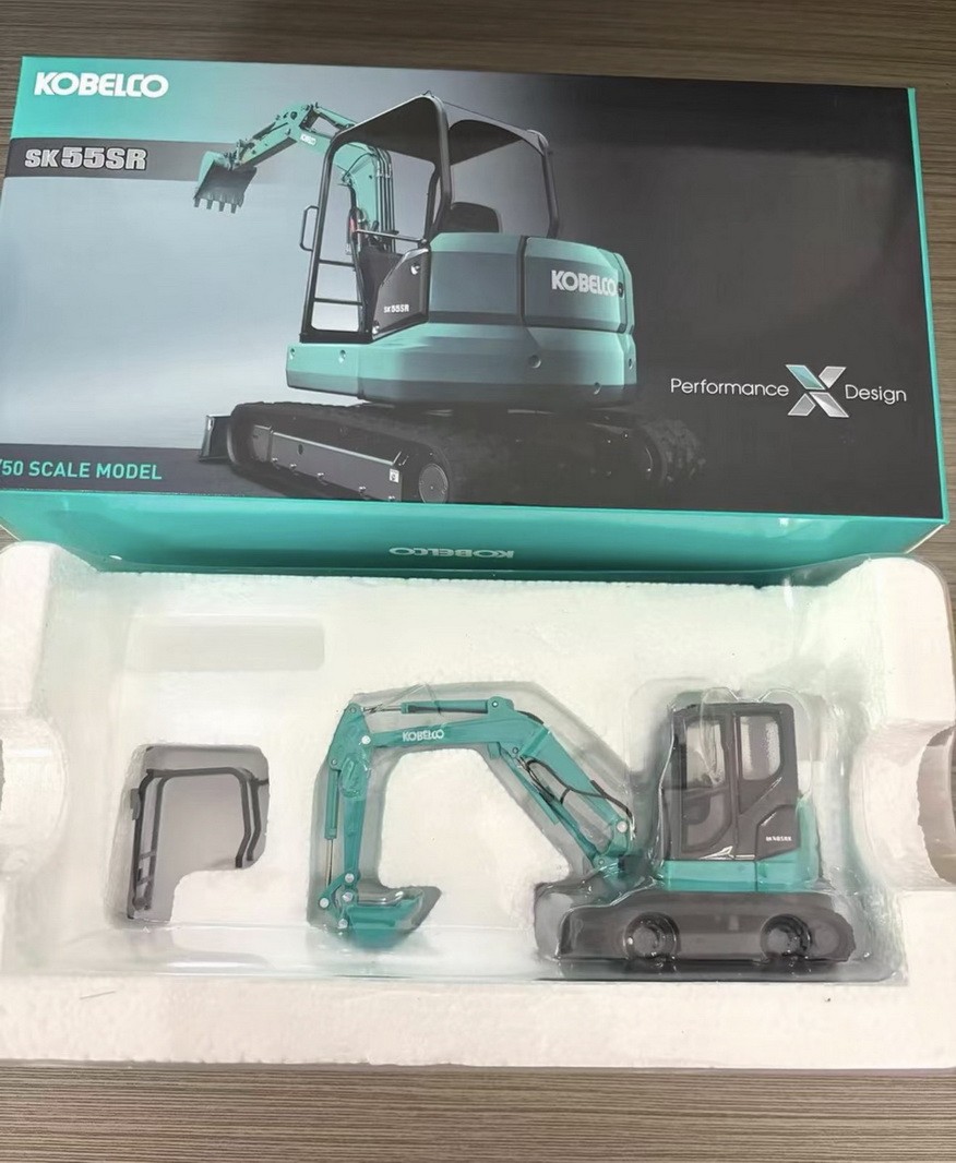 1/50 Scale KOBELCO SK 55SR Compact Excavator Diecast Model Toy Gift