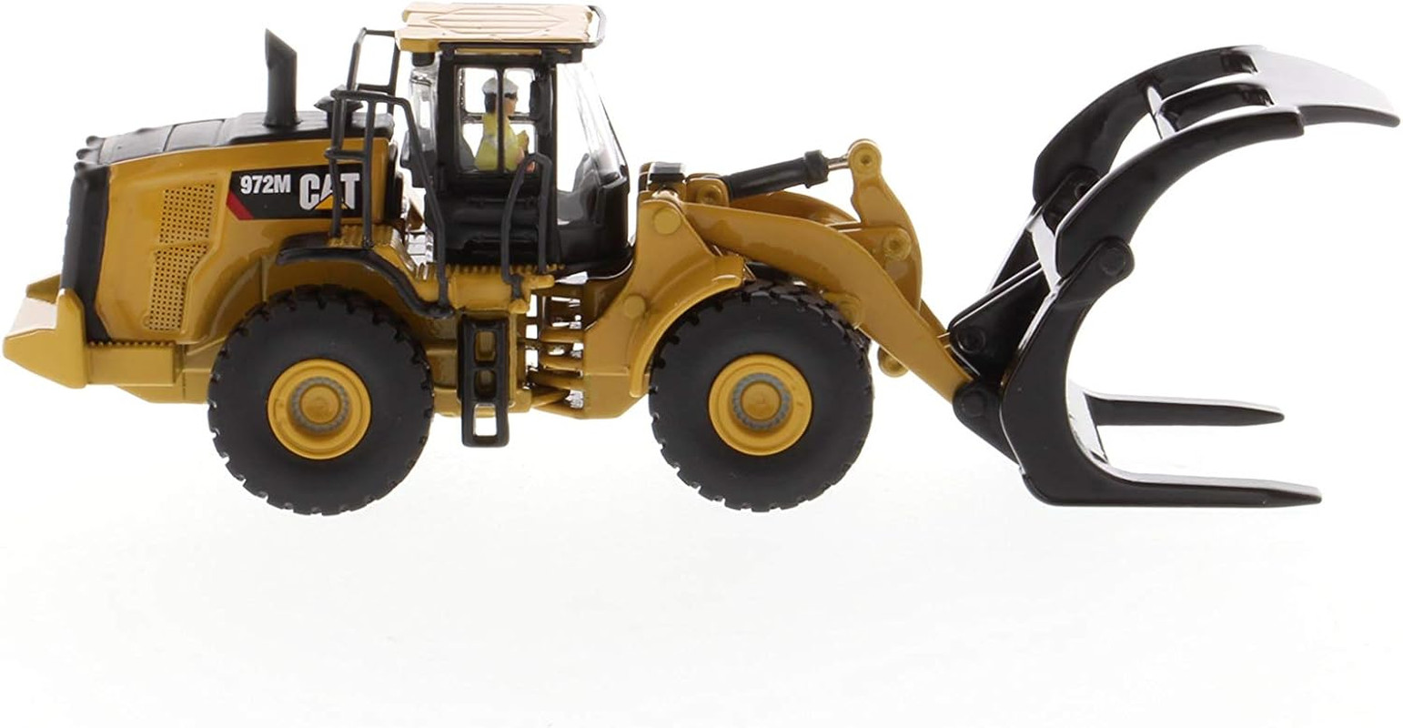 CAT Caterpillar 972M Wheel Loader with Log Fork and Operator High Line Series 1/