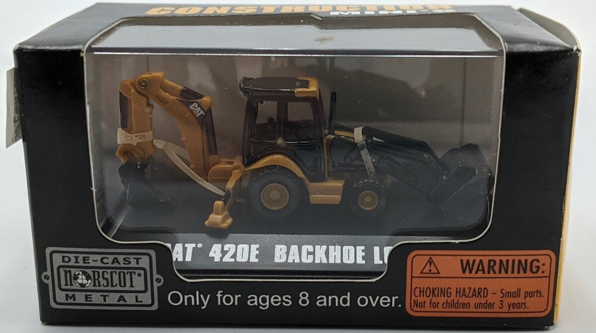 Norscot 55423 1:64 CAT 420E Backhoe Loader Mini Construction Vehicle NIB