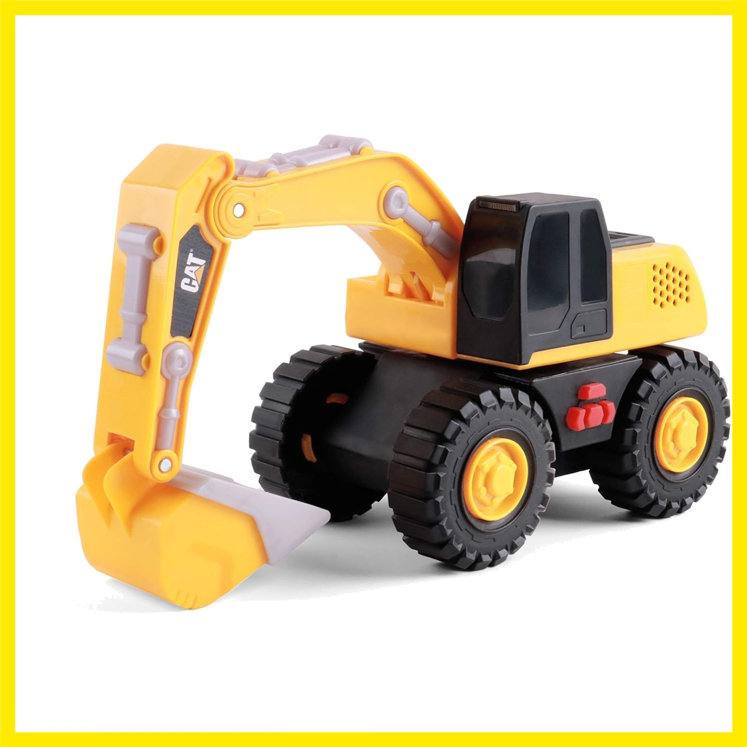 CAT Construction Toys, Tough Machines Toy Excavator, 10″ W/Realistic Lights &…