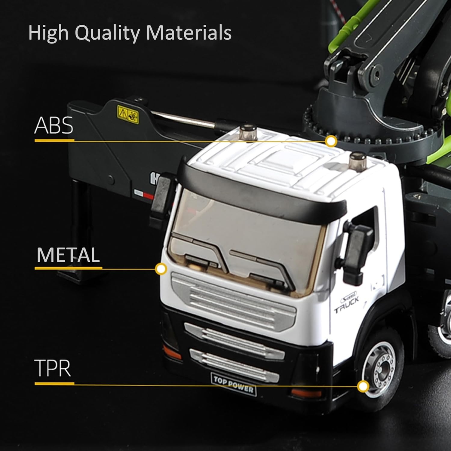 Concrete Pump Truck Construction Vehicles Toys,1:50 Scale Diecast Site Concre…