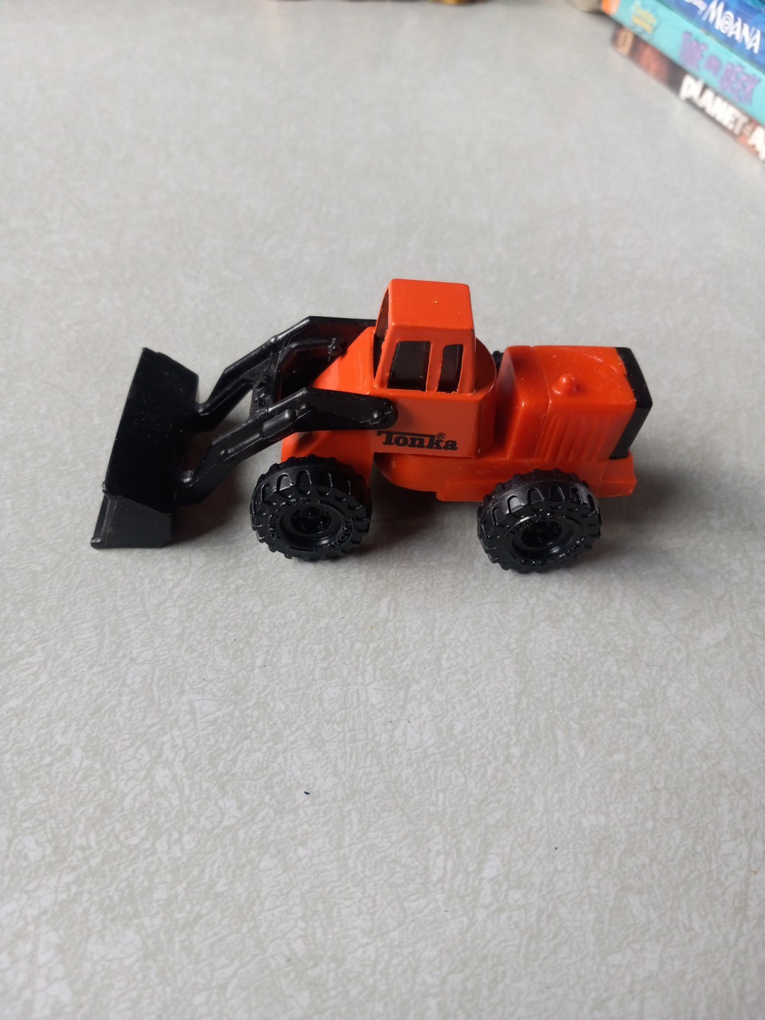 Vintage Tonka 1992 Orange Front End Loader Metal and Plastic – 4″ Good Condition