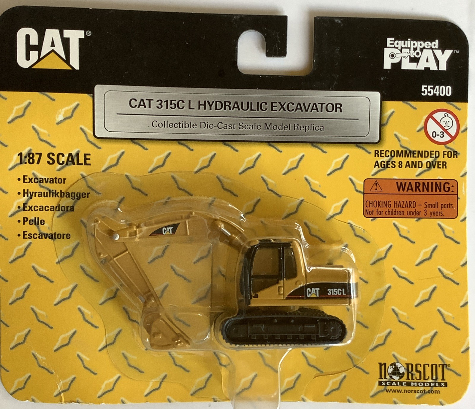 Diecast Norscot Metal 1/87 Ho Scale Cat 315C L Hydraulic Excavator 55400