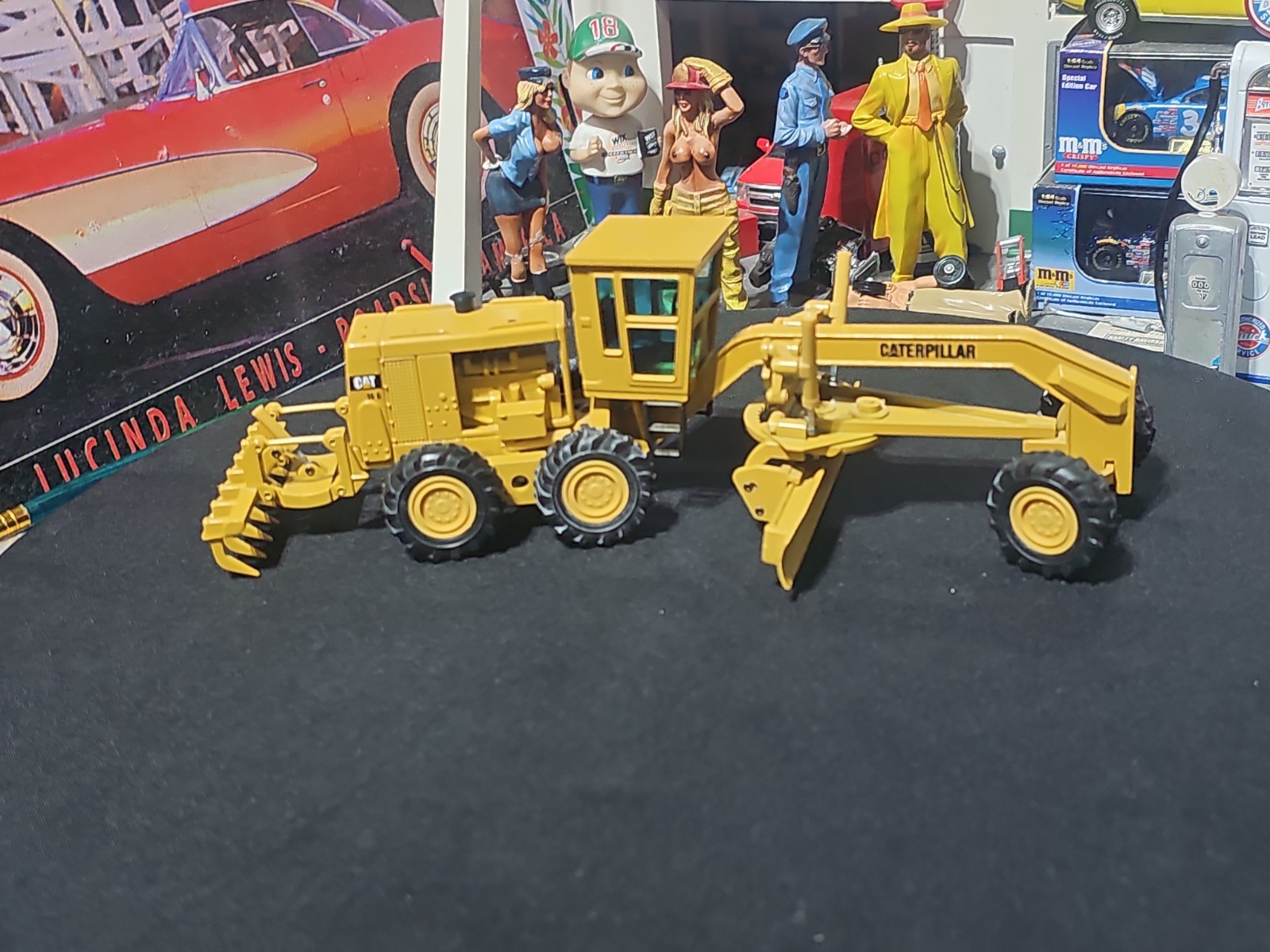 VINTAG NZG 387 Caterpillar CAT 16G Motor Grader 1/50 SCALE LIMITED EDITION NICE