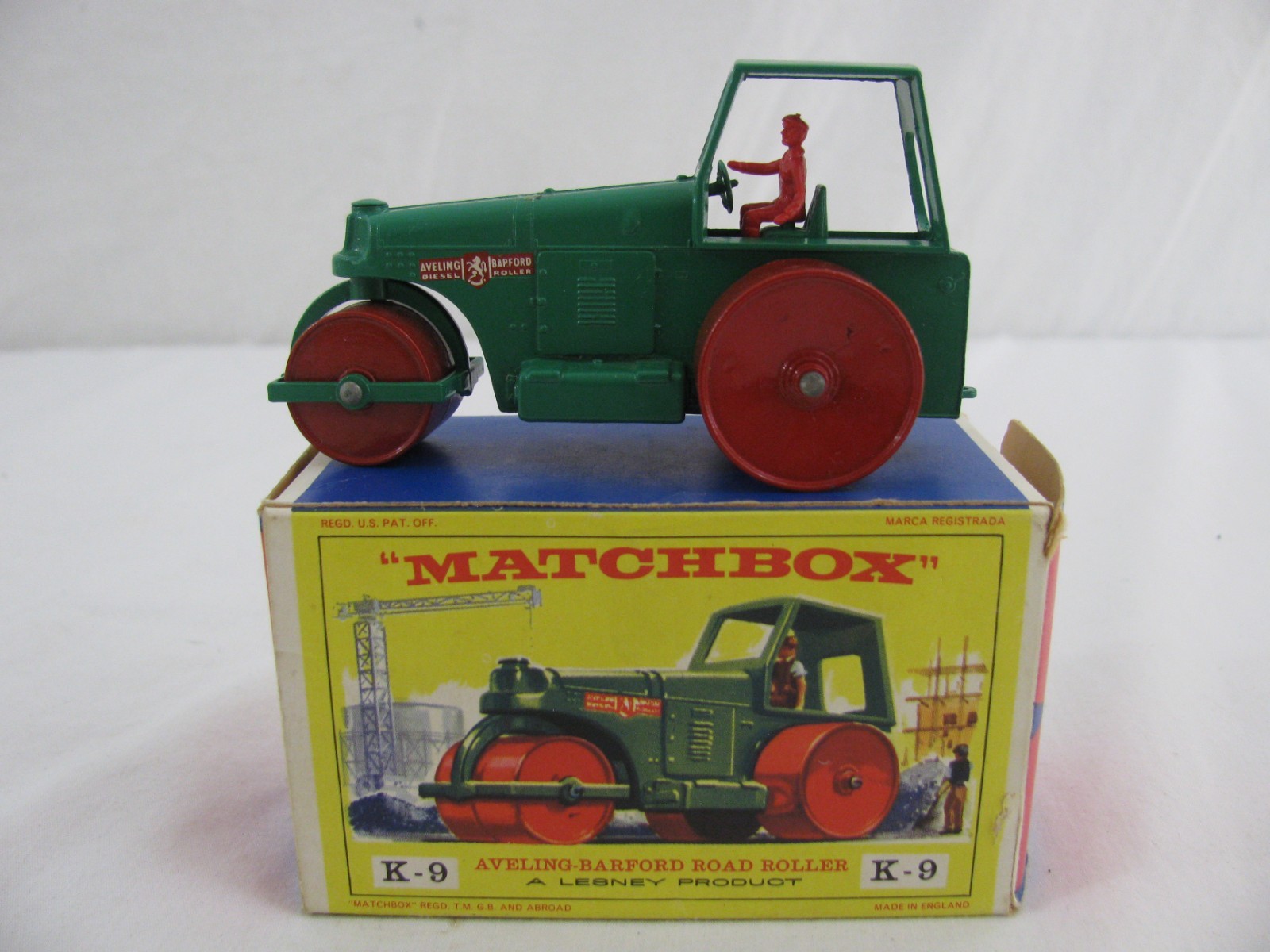 Lesney Matchbox King Size K-9 Aveling-Barford Road Roller w/ Box New Read!
