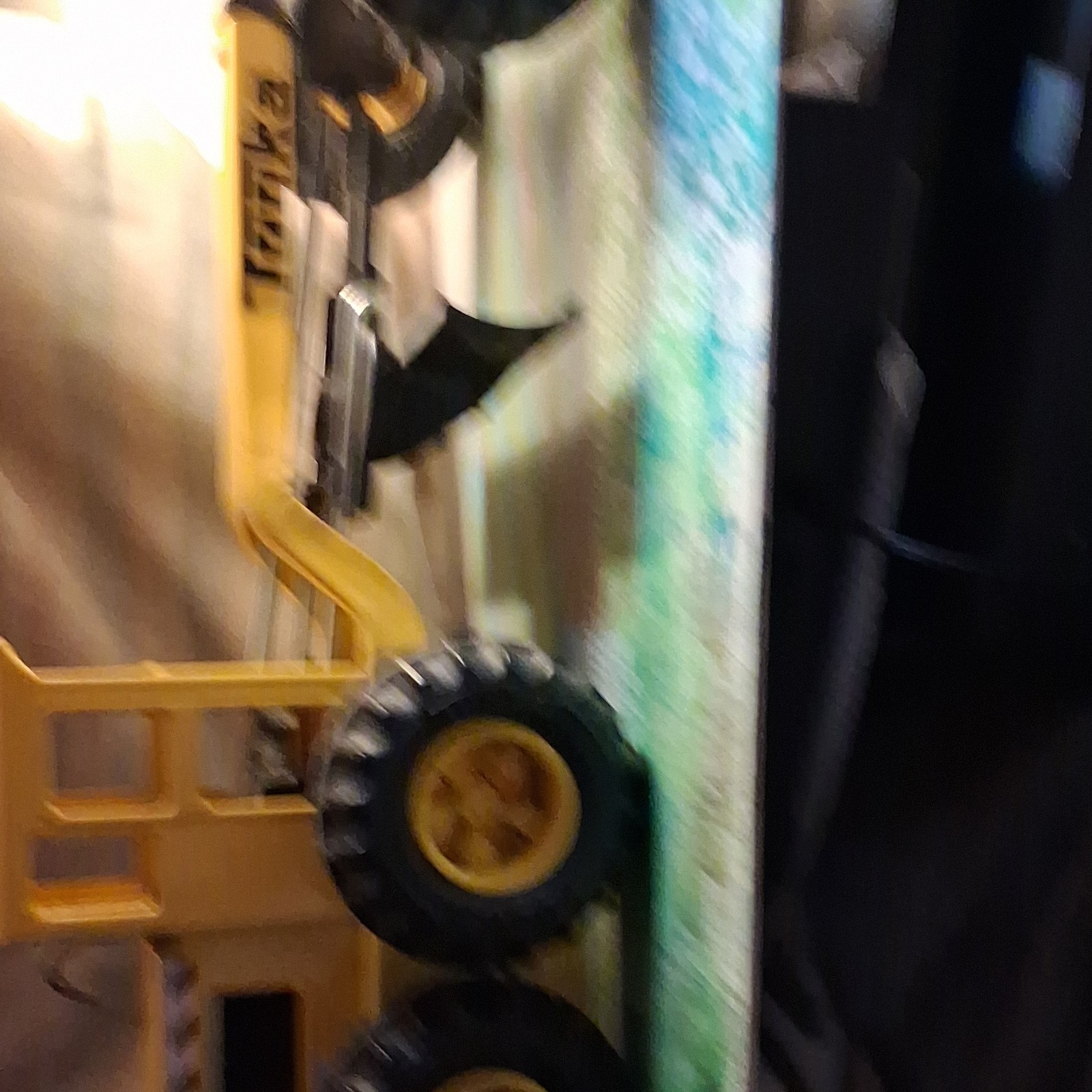 Tonka Yellow/Black Construction Vehicle Toy Diecast Front Loader Backhoe