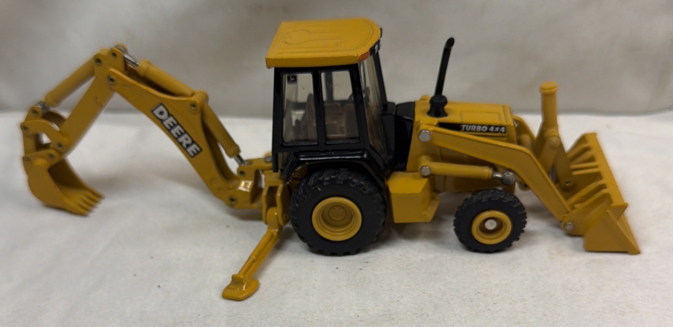 John Deere Turbo 4×4 Backhoe Tractor Construction Farm Made By Ertl