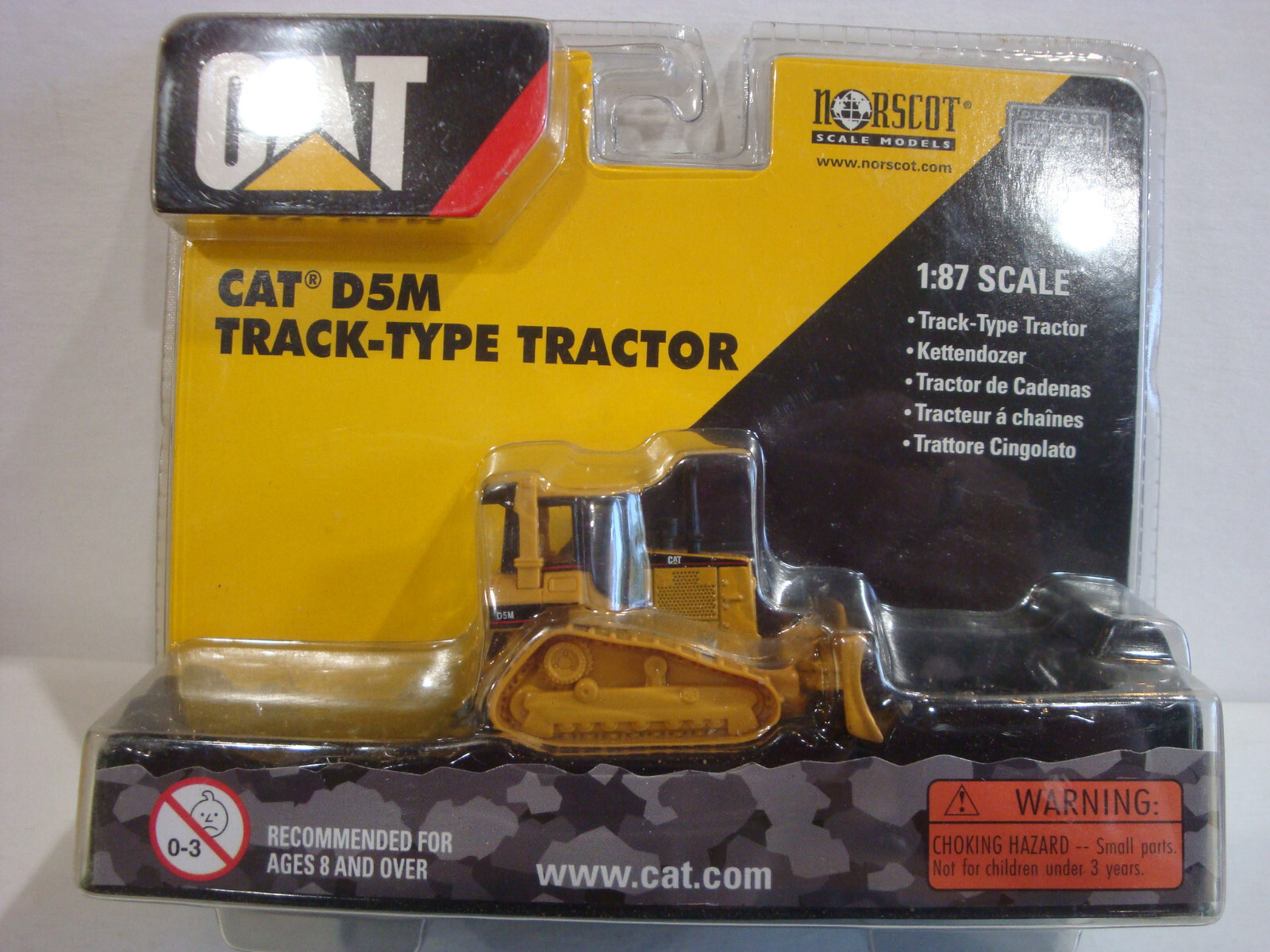 Norscot CAT D5M Track-Type Tractor 1:87 Scale Darkish Yellow Sealed Package