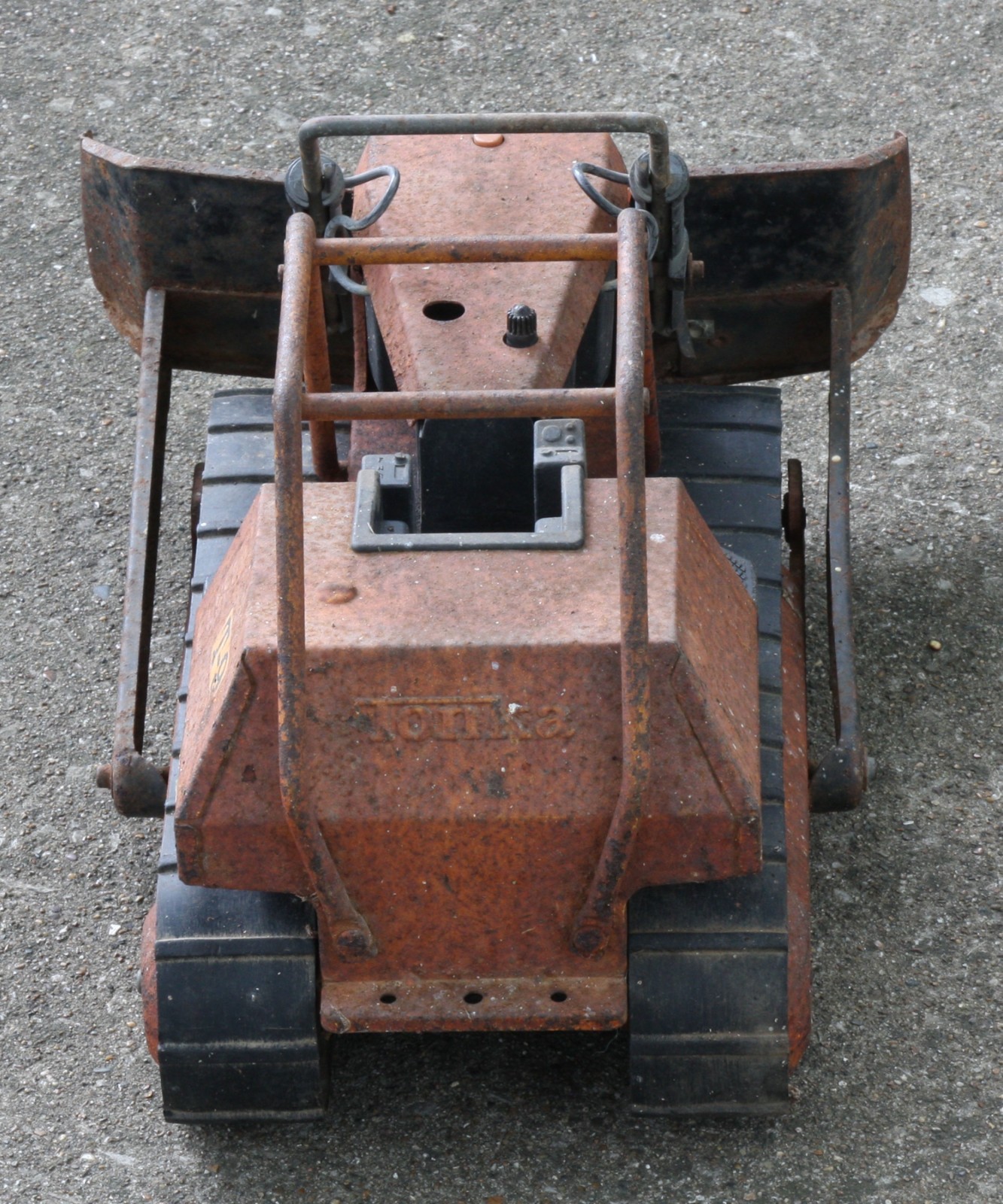 Mighty Tonka Bulldozer T-9 Pressed Steel Construction Toy Rusty Vintage 17″ LQQK