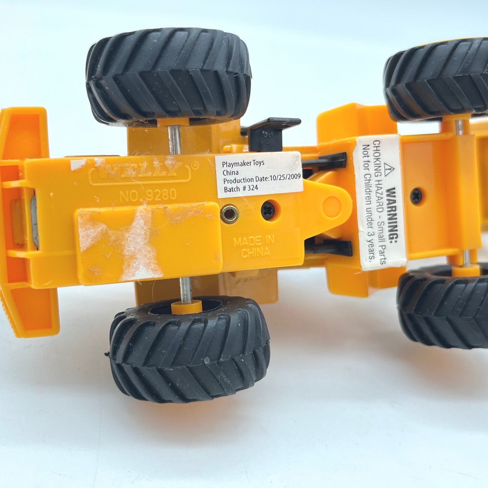 Welly Machine BM L70 Log Loader Diecast Construction Vehicle Yellow No. 9280