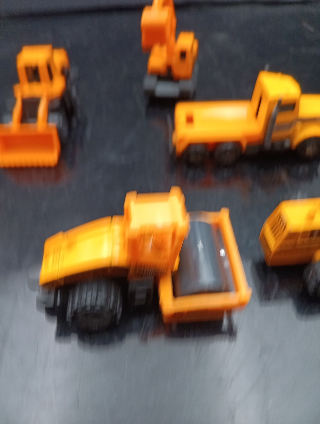 Lot Of 7 Various Metal Kids Toy Construction Vehicles Free Shipping! T2642