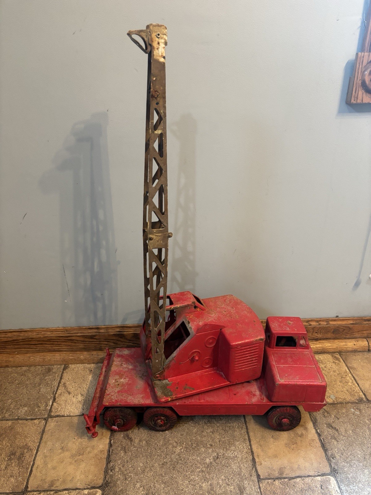 Clark Equipment vintage metal truck t-24 Michigan 50s 60s NY Lint Toy Restore
