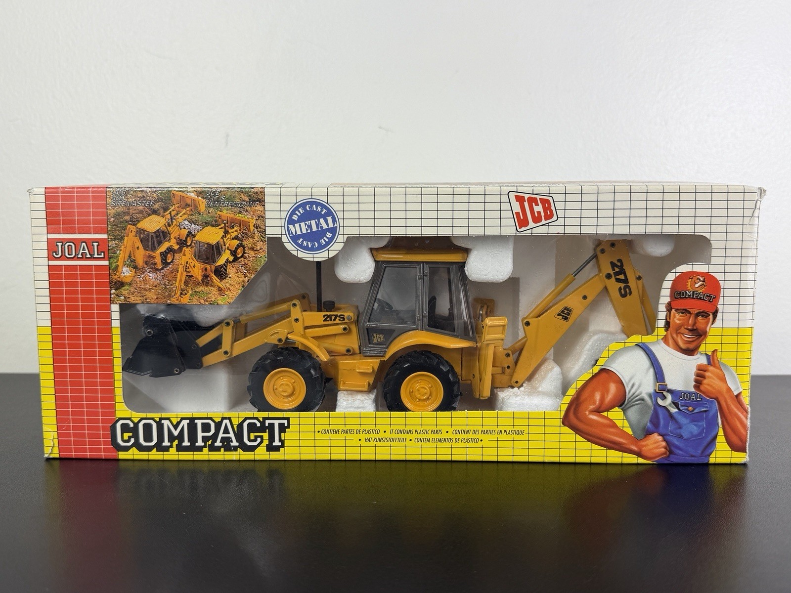 JCB 4CX Sitemaster Backhoe/Loader 217S COMPACT JOAL DIECAST METAL NOS