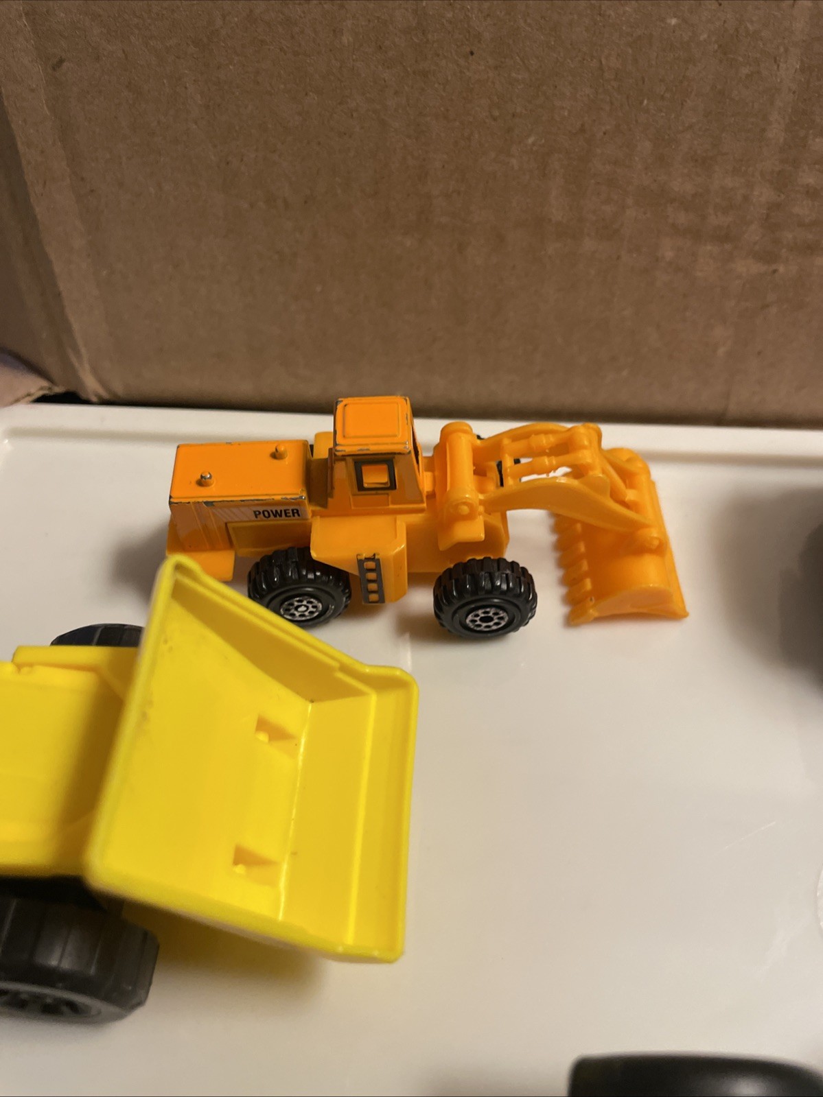 Construction Vehicles Plastic Tractor Excavator Dump Truck Lot of 5 A1