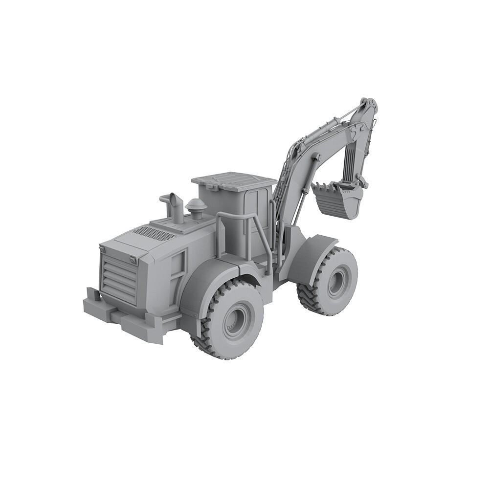 LaoYao 1:144 Scene Model Excavator Vehicle Diorama Factory Building