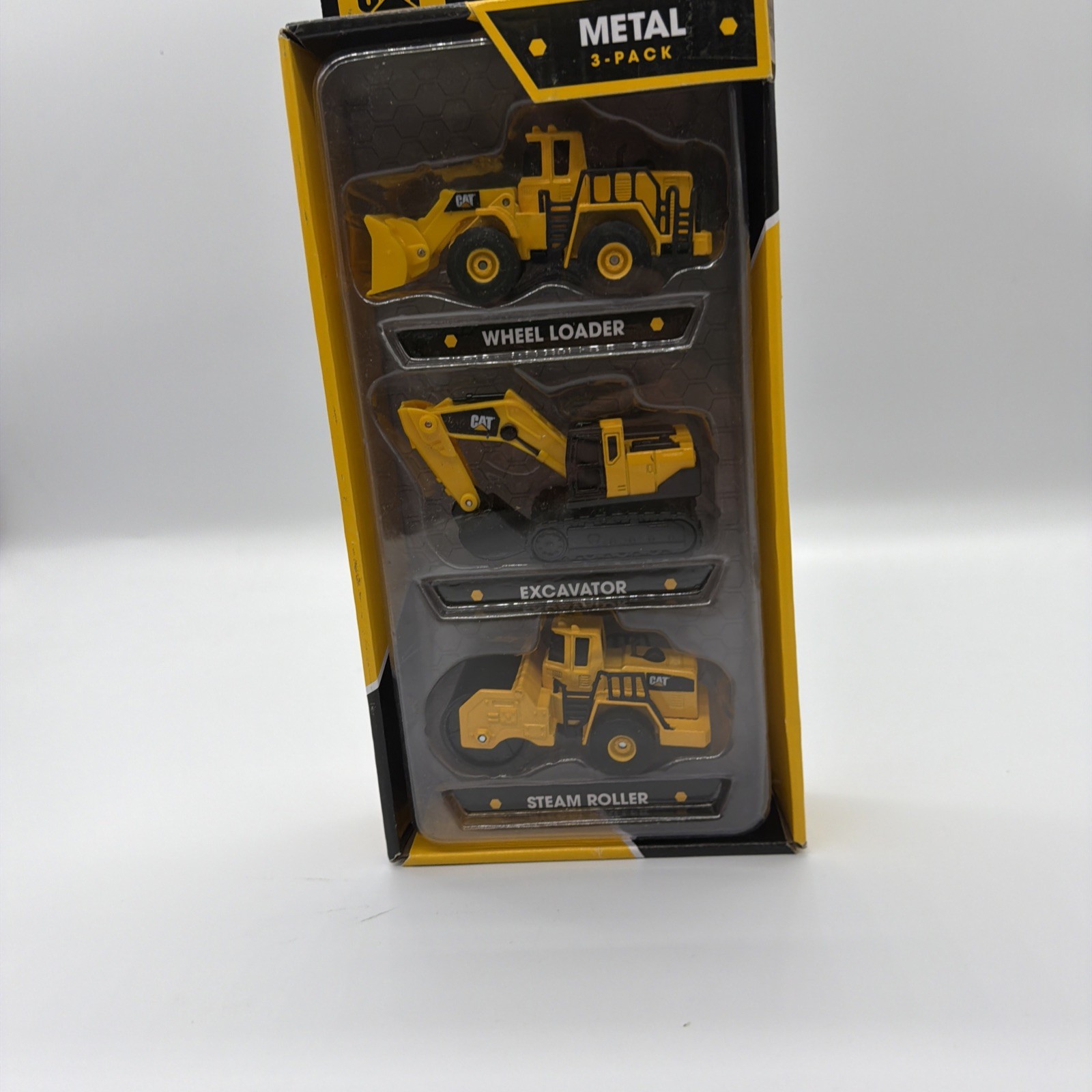 CAT Includes Wheel Loader Excavator and Steam Roller Construction Vehicle Toy 3+