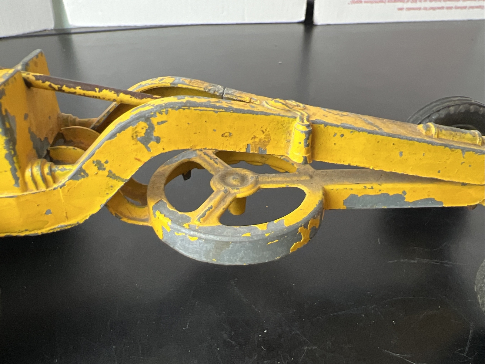1950’s HUBLEY 481 KIDDIE TOY DIECAST METAL TOY CONSTRUCTION ROAD GRADER ~ U.S.A