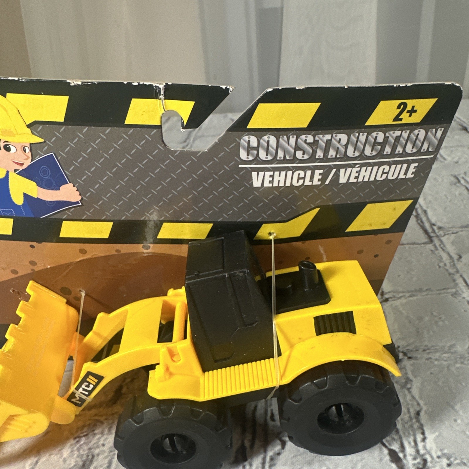 Construction Vehicle Front Loader Bulldozer Truck Utility Yellow Plastic New