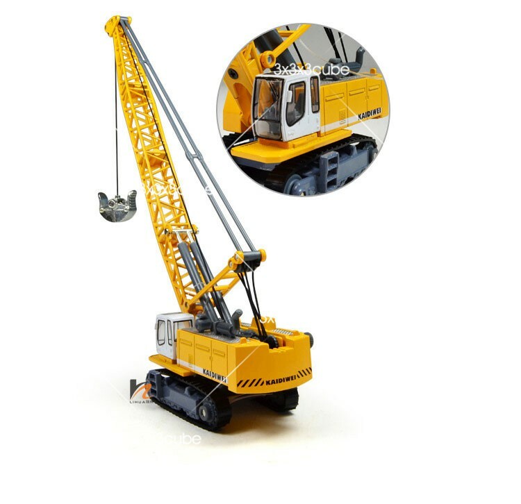 1:87 KDW 1891 Liebherr Track Excavator Tower Crane Engineering Diecast Model