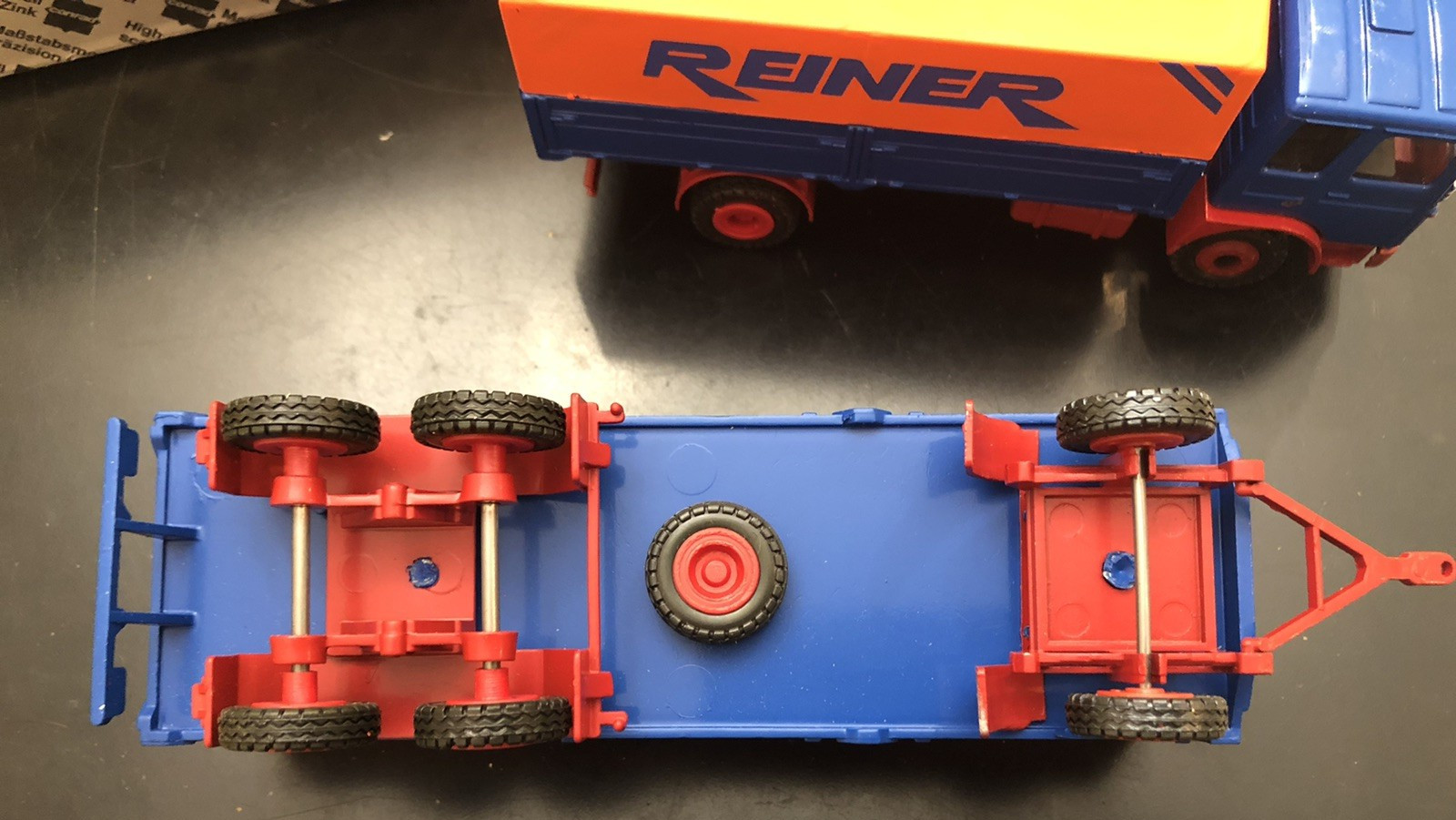 Conrad #3113 MAN Reiner Covered Truck Tractor Trailer Diecast Model – 1:50