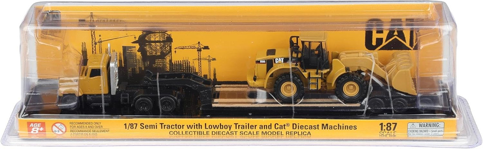 1/87 Caterpillar CT681 Day Cab with Lowboy & 950G Wheel Loader 84418