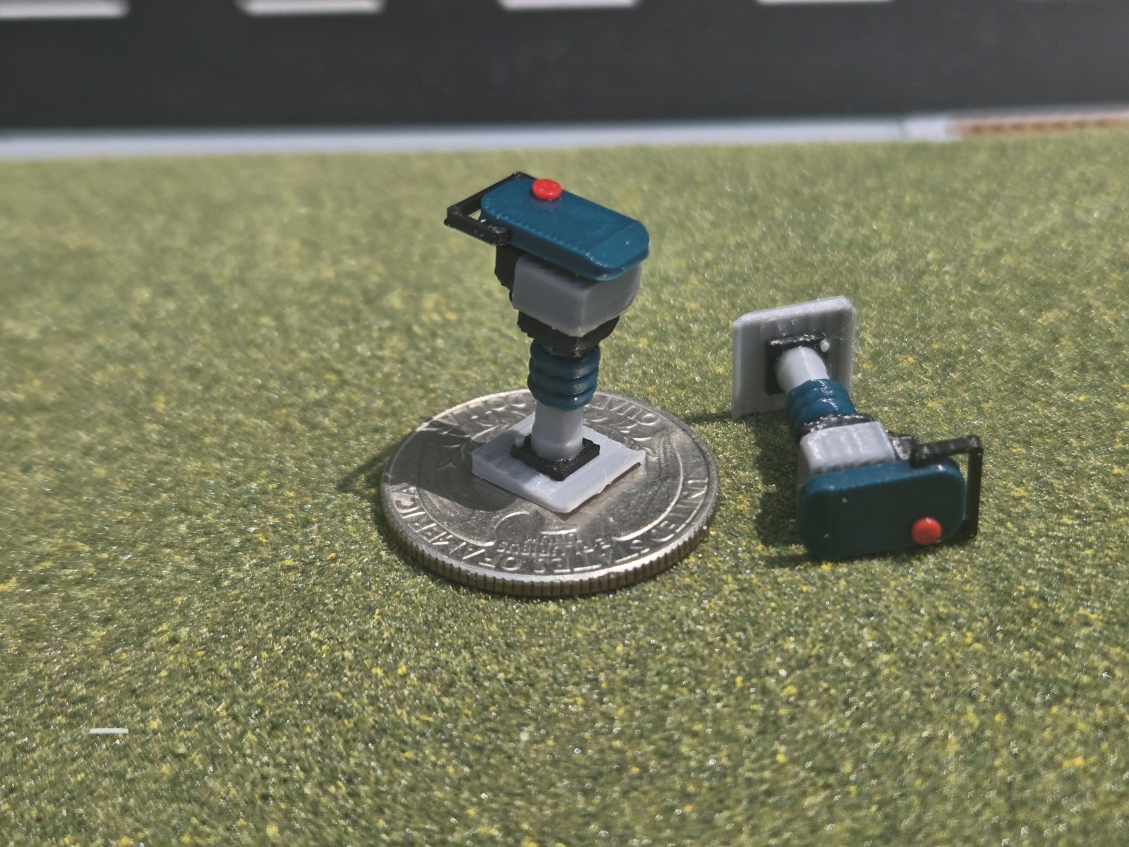 1/50 Scale 3D Vibratory Rammer/Jumping Jack Dark Green *2 Pack*