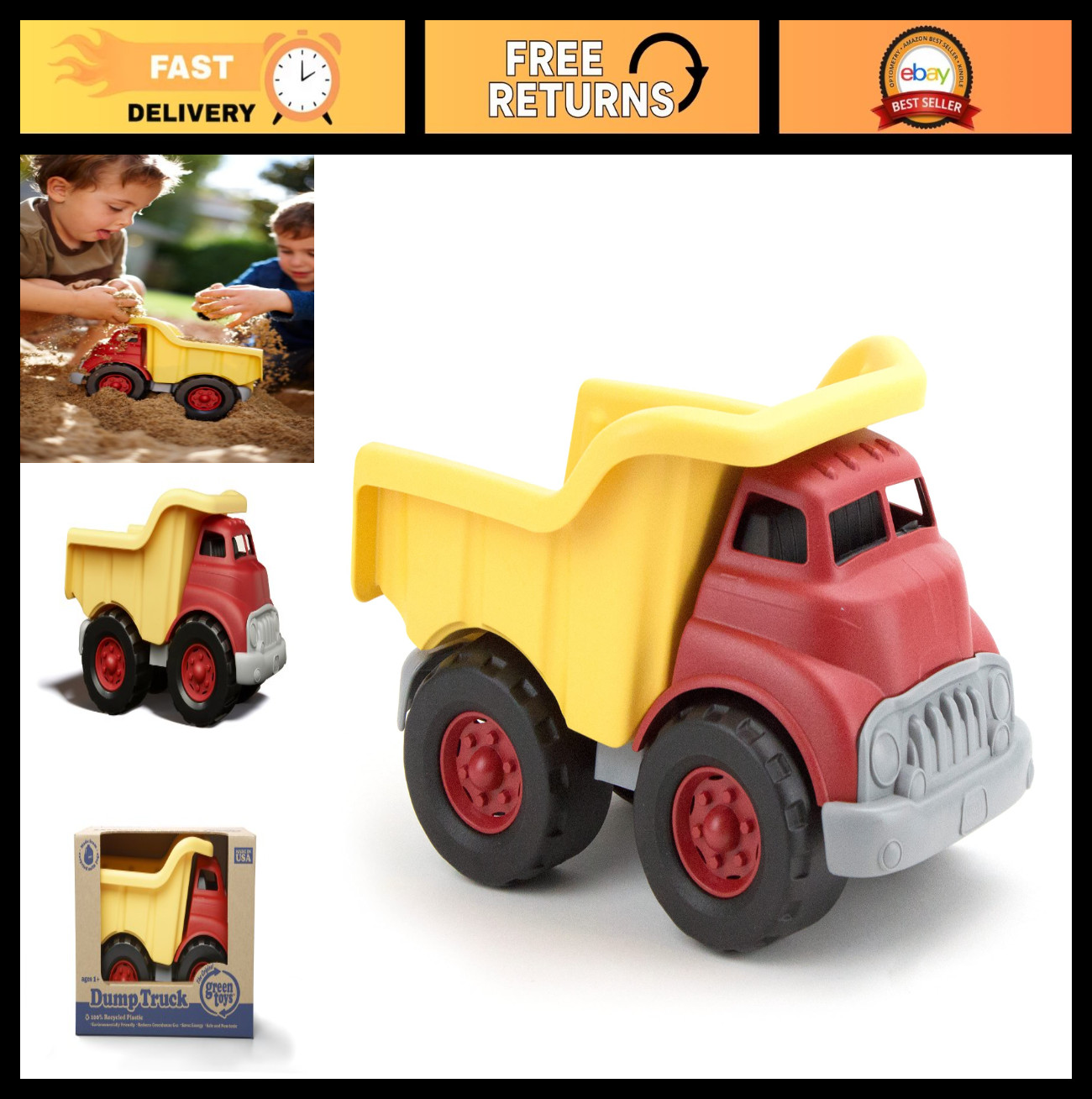 Eco-Friendly Dump Truck Toy – BPA & Phthalates Free, Motor Skill Development, Pr