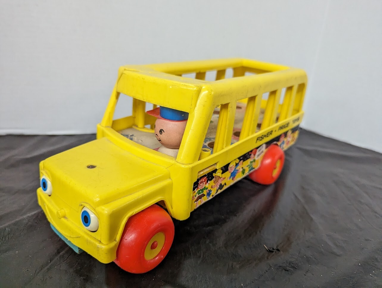 Vintage Fisher Price Little People School Bus 192 Original Authentic