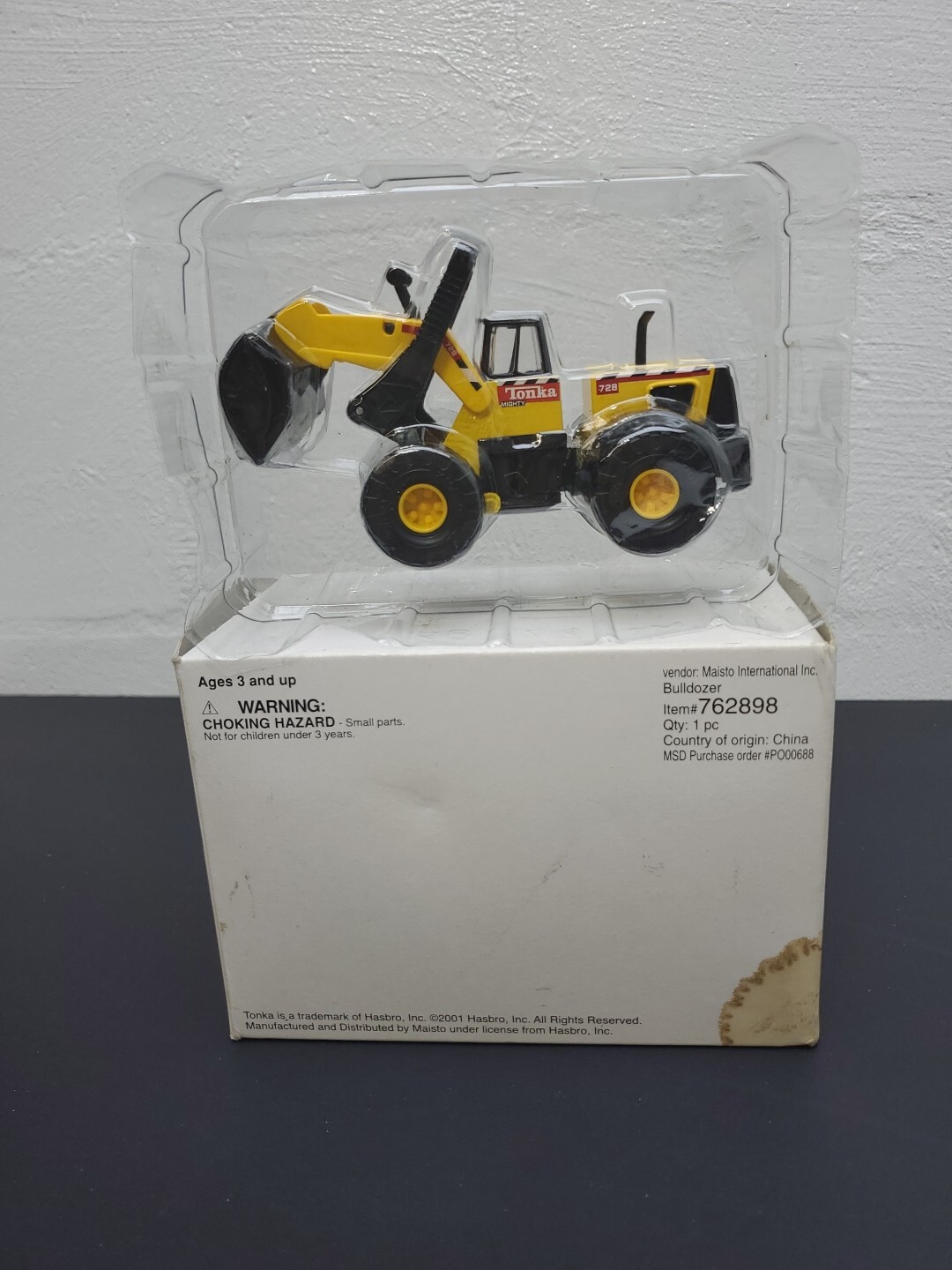 Tonka Mini Mighty 728 Bulldozer Replica Maisto Hasbro 2001 #762898 SIZE 5″ BY14O