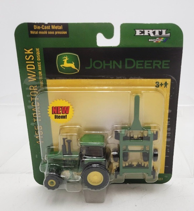 Ertl 15693 1:64 Scale John Deere 4455 Tractor W/Disk Diecast Metal