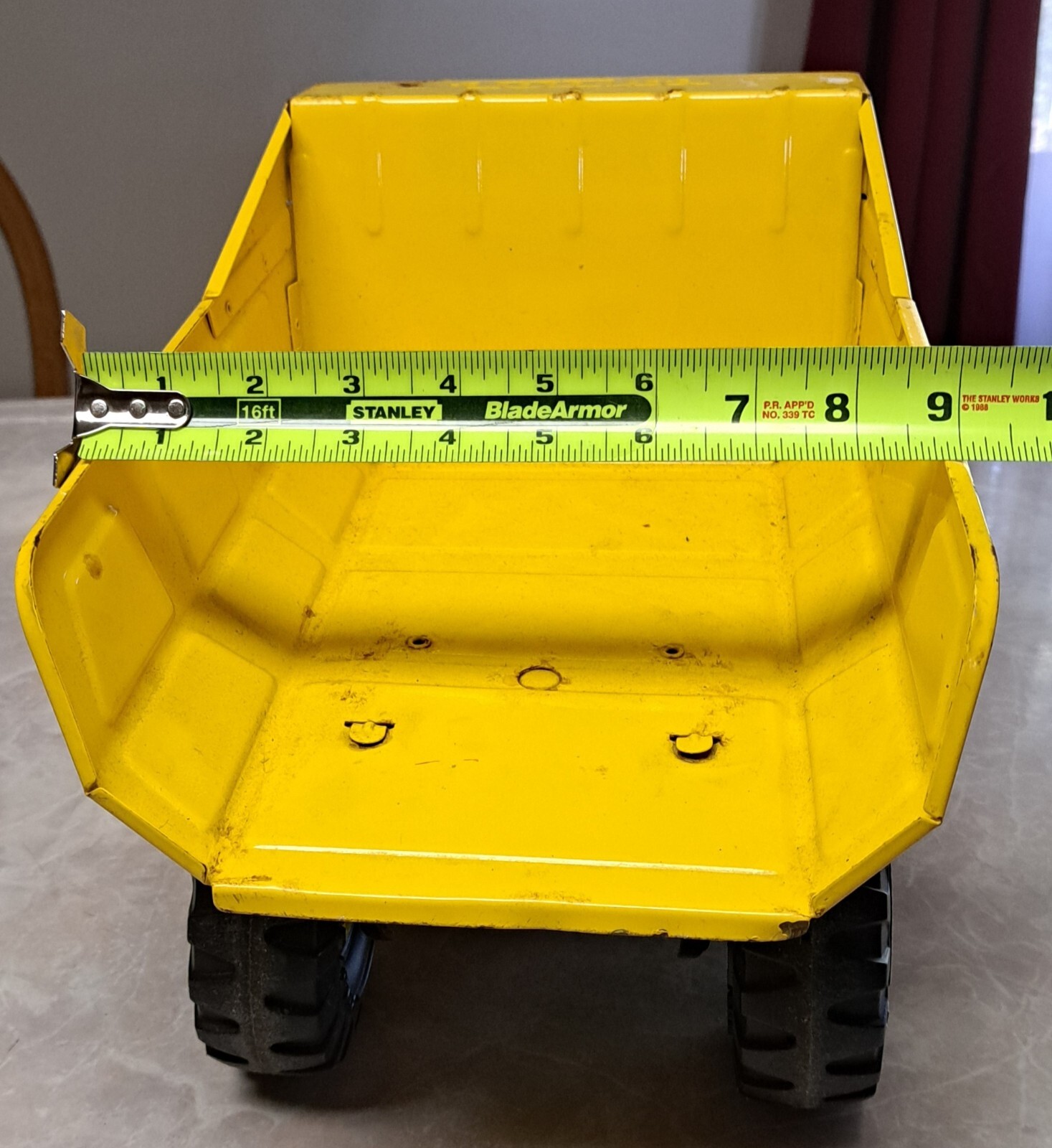 Vintage Mighty Tonka Toys Yellow Metal Turbo Diesel Dump Truck XMB-975 Steel Toy